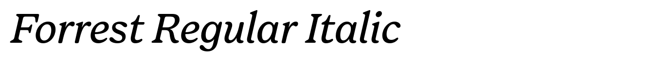 Forrest Regular Italic